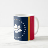 Tasse mit Flagge des US-Bundesstaates Mississippi (VorderseiteRechts)