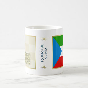 Tasse mit Flagge + Karte von Äquatorialguinea