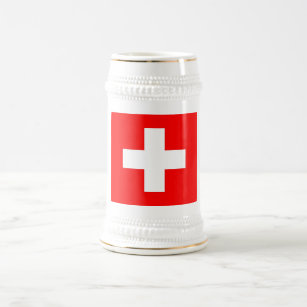 Tasse mit Flagge von der Schweiz