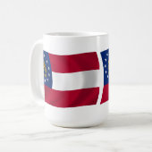 Tasse mit Flagge von Georgia (Vorderseite Links)