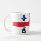 Tasse mit Flagge von Montreal, Kanada (Links)