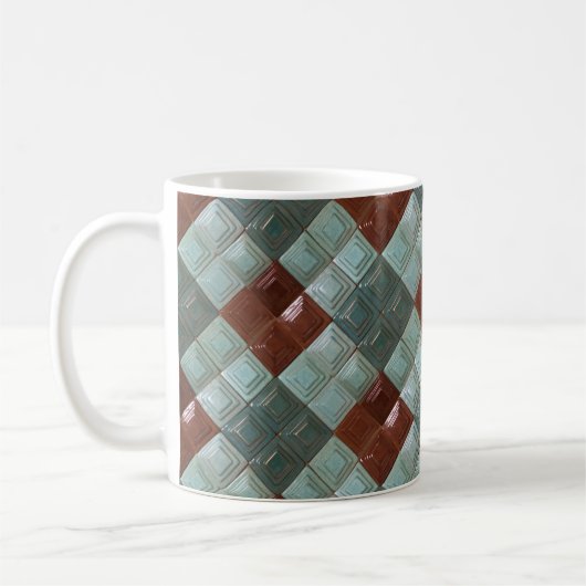Tasse mit Fliesendesign (Links)