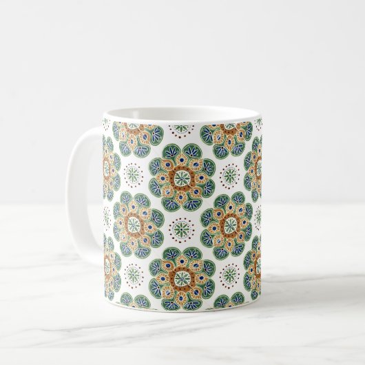Tasse mit Fliesendesign (Vorderseite Links)