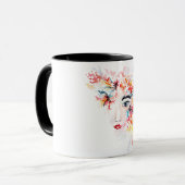 Tasse mit floralen Watercolor (Vorderseite Links)