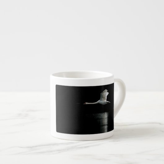 Tasse mit Fotomotiv Schwan im Flug (Vorderseite Rechts)