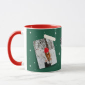 Tasse mit Fotos und Schneeflocken (Links)
