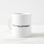 Tasse mit gelber philippinischer Karte auf philipp (Vorderseite Links)