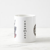 Tasse mit Gesellschafts-Wappen und Tartankarte von (Mittel)