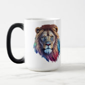 Tasse mit Gesichtsbild eines Löwen "Bold and Brave (Links)