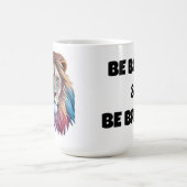 Tasse mit Gesichtsbild eines Löwen "Bold and Brave (Zentrum)