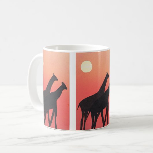 Tasse mit Giraffe Design (Vorderseite Links)