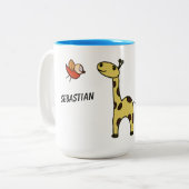 Tasse mit Giraffe und Vögeln (Vorderseite Links)