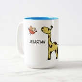 Tasse mit Giraffe und Vögeln (Vorderseite Links)