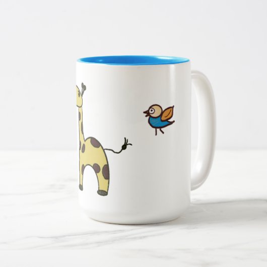 Tasse mit Giraffe und Vögeln (VorderseiteRechts)