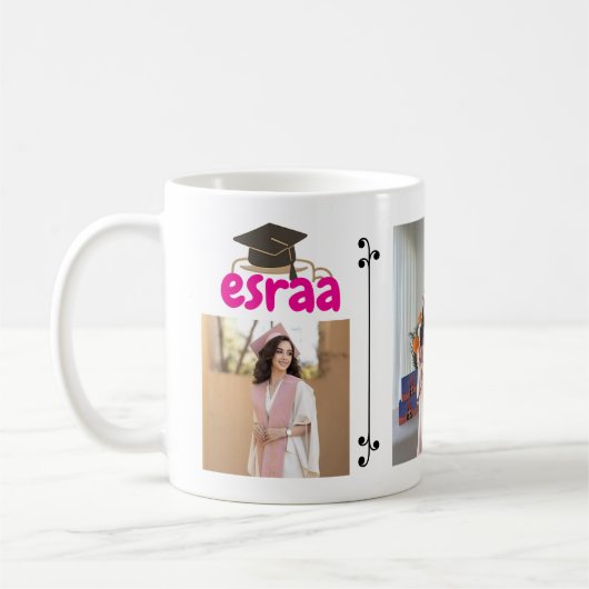 Tasse mit Graduate's Name and Foto | Personalisier (Links)