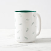 Tasse mit grünem Leaf (VorderseiteRechts)
