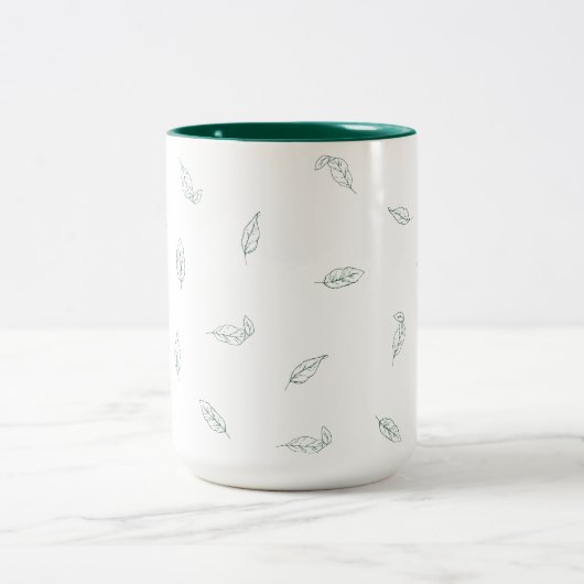 Tasse mit grünem Leaf (Mittel)