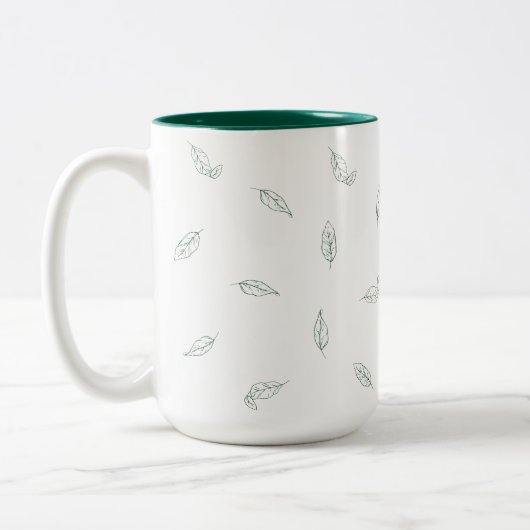 Tasse mit grünem Leaf (Links)