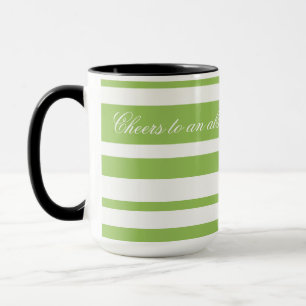 Tasse mit grünen Streifen