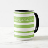 Tasse mit grünen Streifen (VorderseiteRechts)