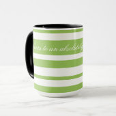 Tasse mit grünen Streifen (Vorderseite Links)