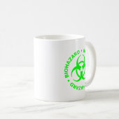 Tasse mit grüner Biogefährdung (VorderseiteRechts)