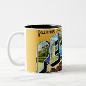 Tasse mit Grüßen aus Peoria Illinois (Links)