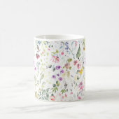 Tasse mit handgemalter Watercolor-Blume und (Mittel)