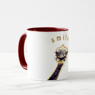 Tasse mit Happy Ostrich - Lächeln