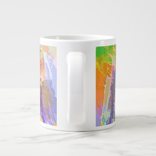 Tasse mit hellabstraktem Design (Rückseite)