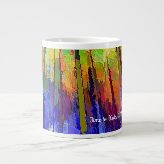 Tasse mit hellabstraktem Design (Vorderseite)