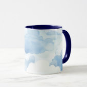 Tasse mit hellblauen Wolkendesign 350ml (VorderseiteRechts)