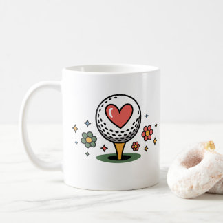 Tasse mit Herz und floralen Elementen — Gesundheit