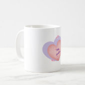Tasse mit Herzdesign - Bleibe positiv (Vorderseite Links)