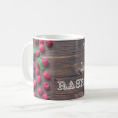 Tasse mit Himbeeren Motiv (Vorderseite Links)