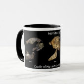 Tasse mit Homo naledi Skullen (Vorderseite Links)
