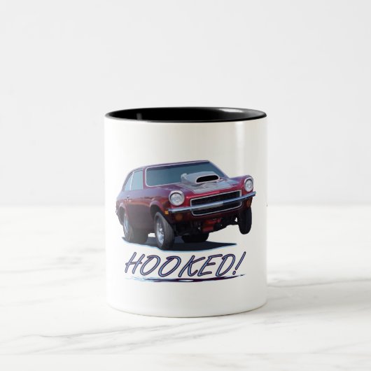 Tasse mit "HOOKED!" (Mittel)