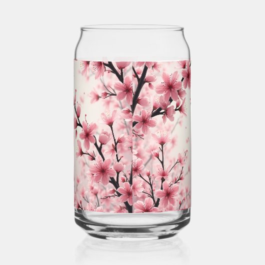 Tasse mit hübschen Kirschblüten Dosenglas (Rechts)