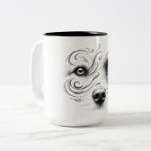 Tasse mit Hund und menschlichem Gesicht (Vorderseite Links)