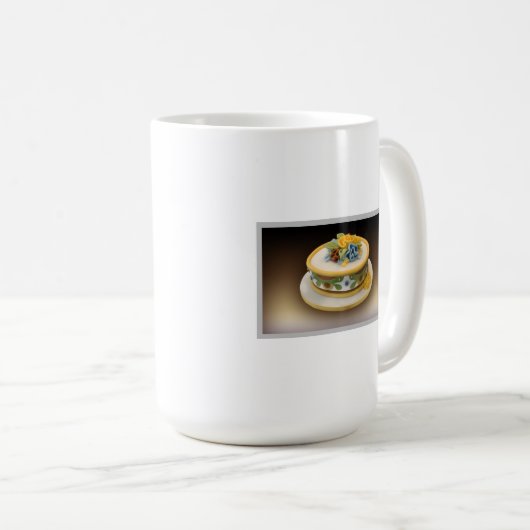 Tasse mit Hut-Kuchen (VorderseiteRechts)