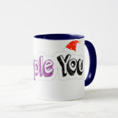 Tasse mit "I lila you" Weihnachten (VorderseiteRechts)