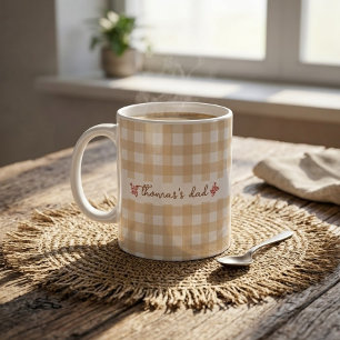 Tasse mit individuellem Namen und süßem Gingham-Mu