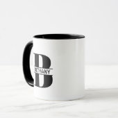 Tasse mit individuellem Namensbuchstaben 'B' (Vorderseite Links)