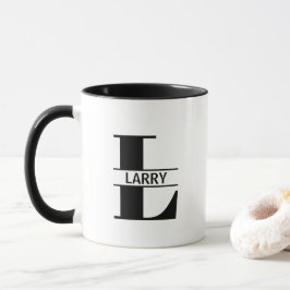 Tasse mit individuellem Namensbuchstaben 'L'