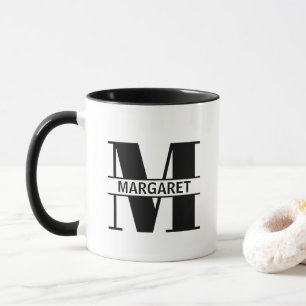 Tasse mit individuellem Namensbuchstaben 'M'