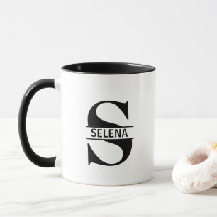 Tasse mit individuellem Namensbuchstaben 'S'