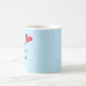 Tasse mit inspirational Mitteilung und Herzen (Mittel)