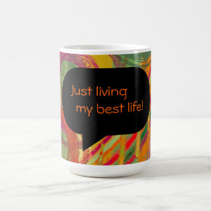 Tasse mit inspirierendem Zitat