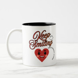 Tasse mit inspirierender Aufschrift 'Lächeln Sie w