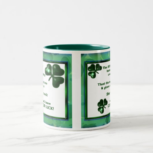 Tasse mit irischem Sprichwort (Mittel)